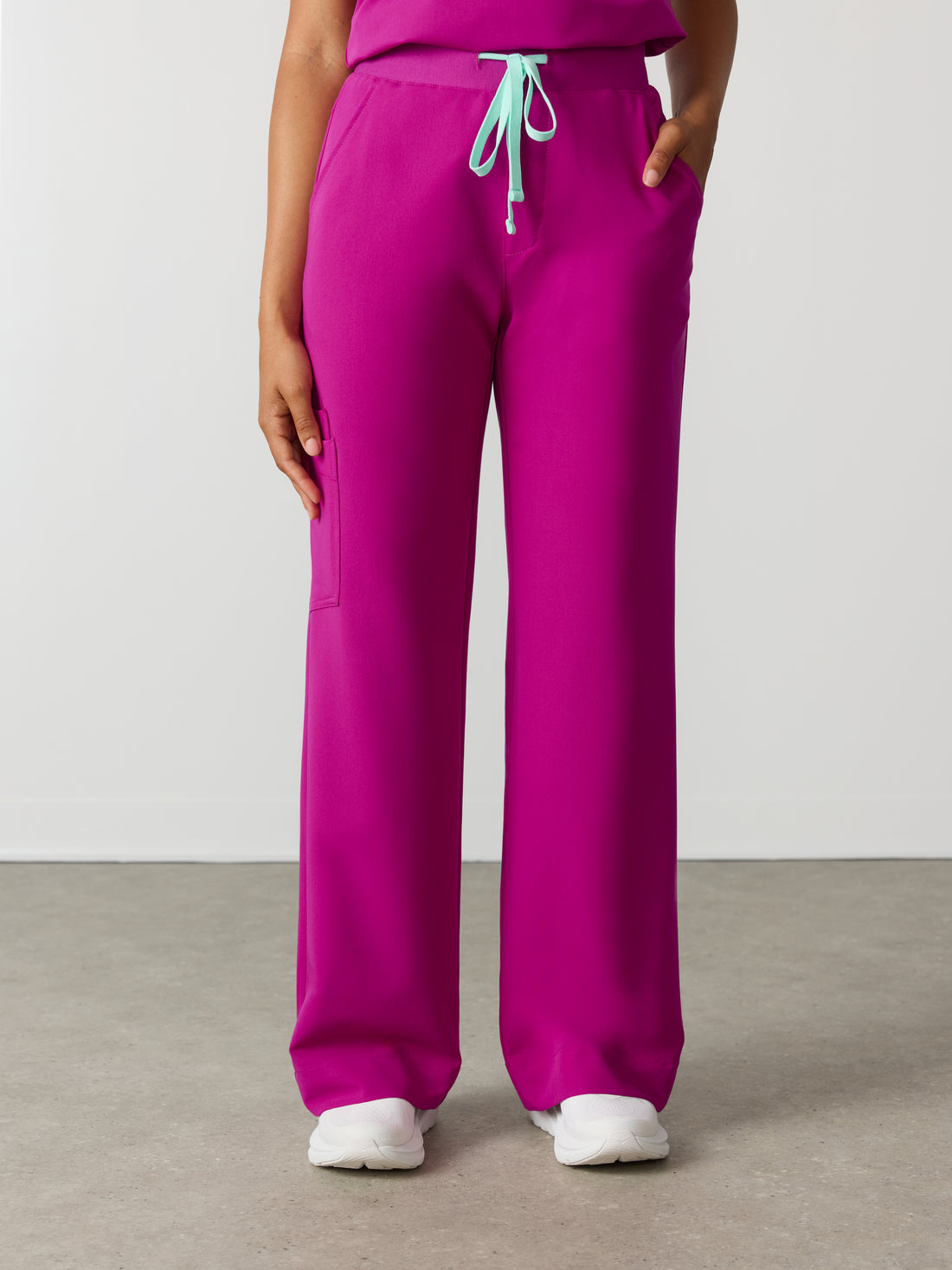 MILA RE-GARDE™ - MAGENTA - Wide Leg Scrub Pants - SILVADUR™