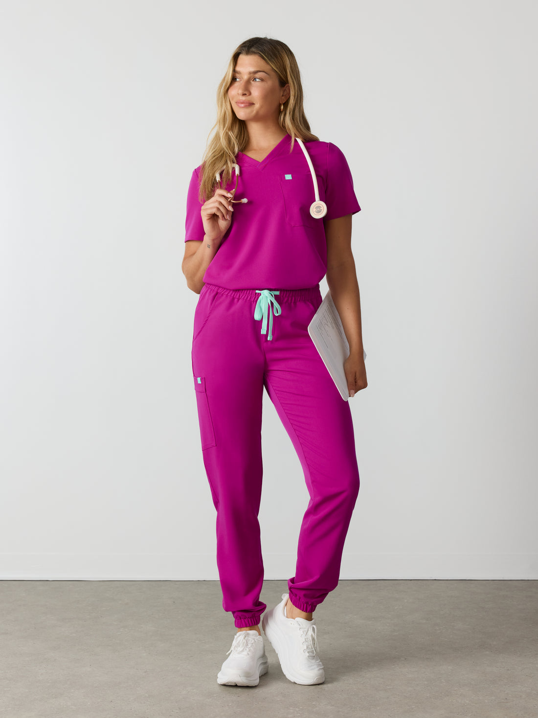 ROSIE RE-GARDE™ - MAGENTA - Jogger Scrub Pants - SILVADUR™
