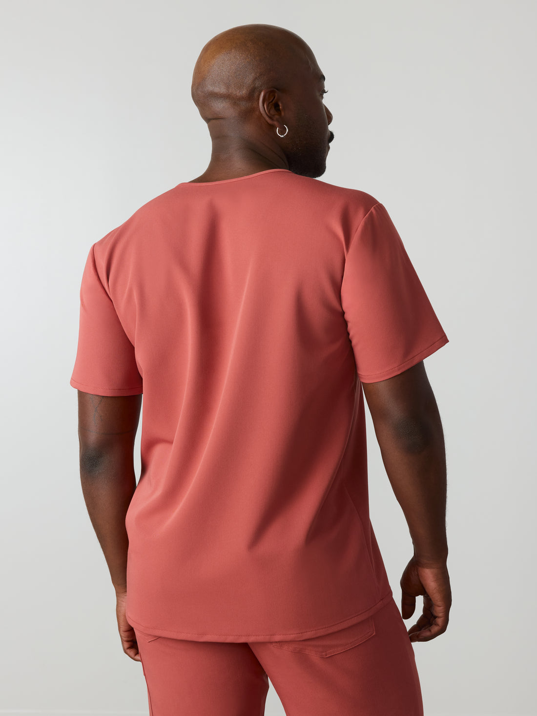 LOGAN RE-GARDE™ - MARSALA - One Pocket Men's Scrub Top - SILVADUR™