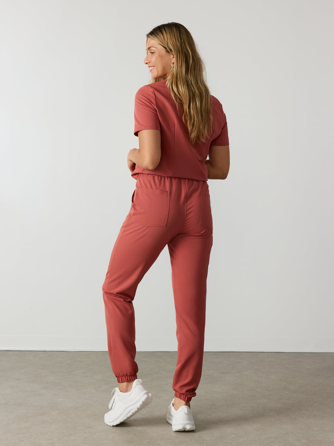 ROSIE RE-GARDE™ - MARSALA - Jogger Scrub Pants - SILVADUR™