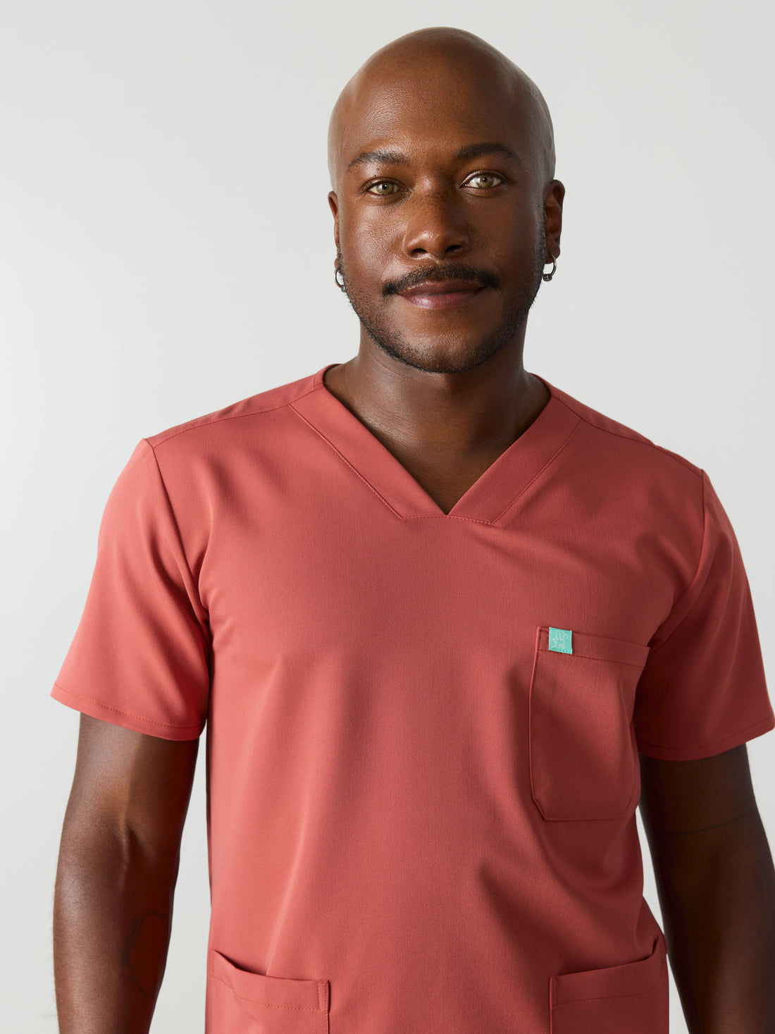ZACK RE-GARDE™ - MARSALA - Three Pockets Men's Scrub Top - SILVADUR™