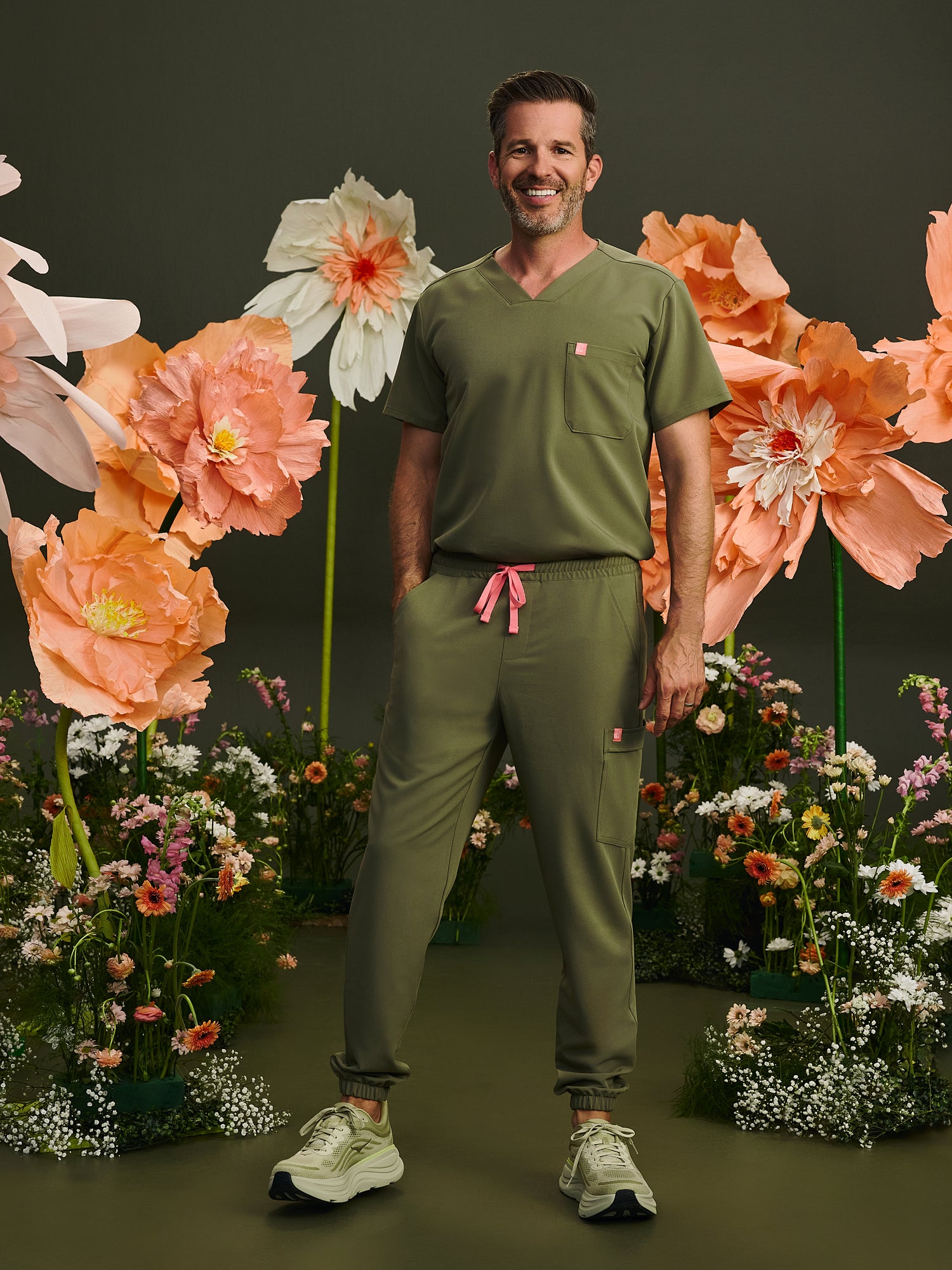 WILLIAM RE-GARDE™ - OLIVE BLOOM - Men's Jogger Pants - SILVADUR™
