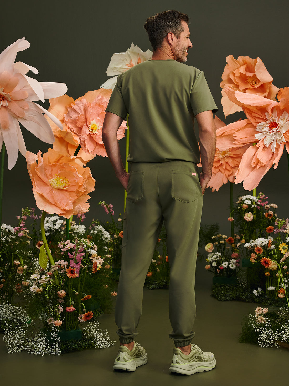 WILLIAM RE-GARDE™ - OLIVE BLOOM - Men's Jogger Pants - SILVADUR™