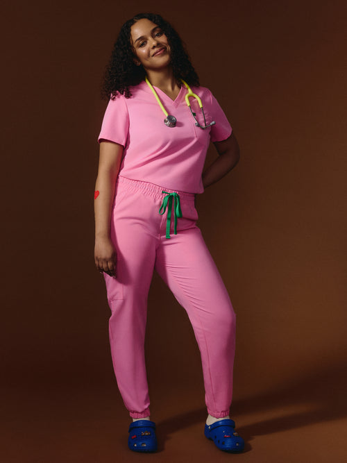ROSIE RE-GARDE™ - G-M x PONY PINK - Jogger Scrub Pants - SILVADUR™