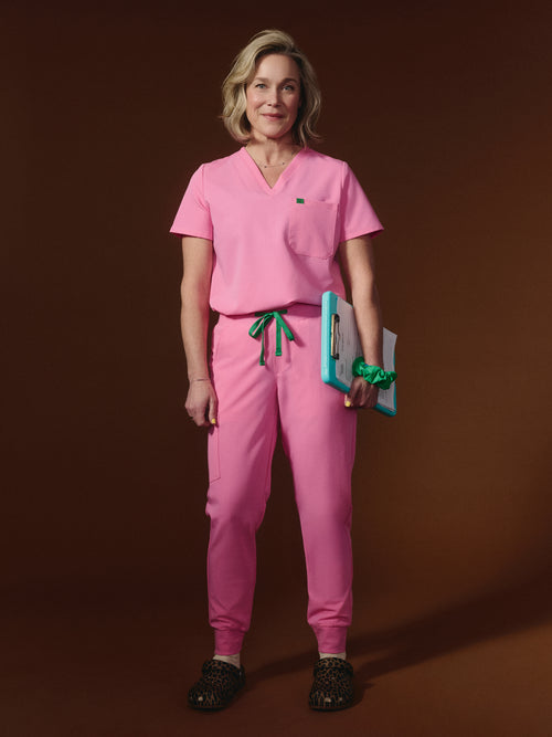 DEMI RE-GARDE™ - G-M x PONY PINK - Jogger Scrub Pants - SILVADUR™