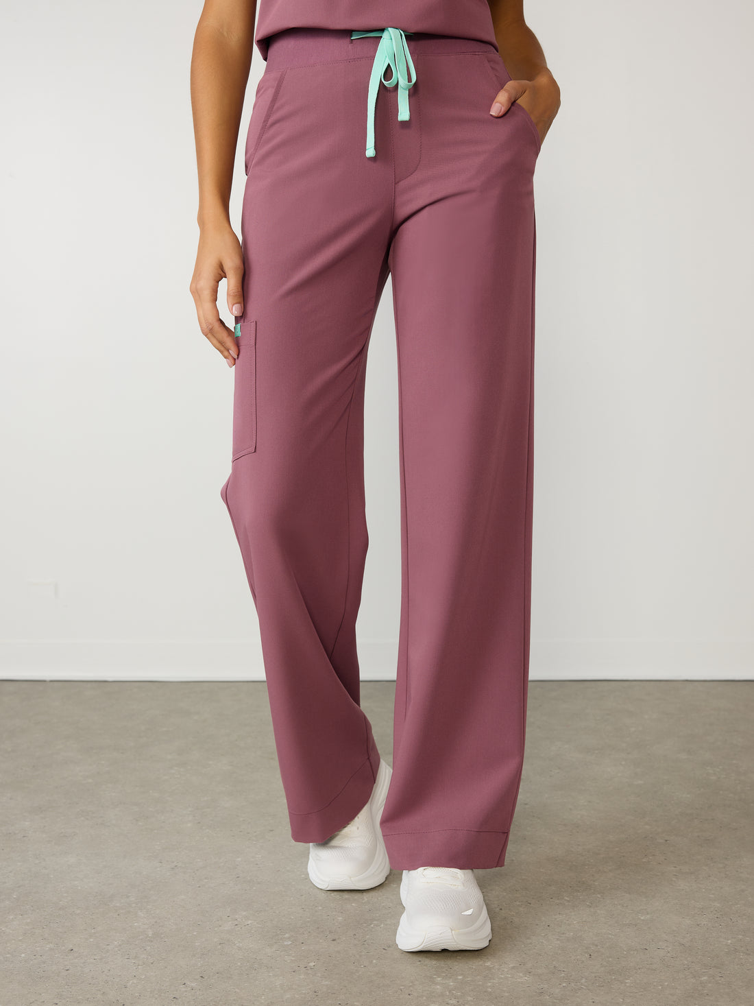 MILA RE-GARDE™ - ANTIQUE ROSE - Wide Leg Scrub Pants - SILVADUR™