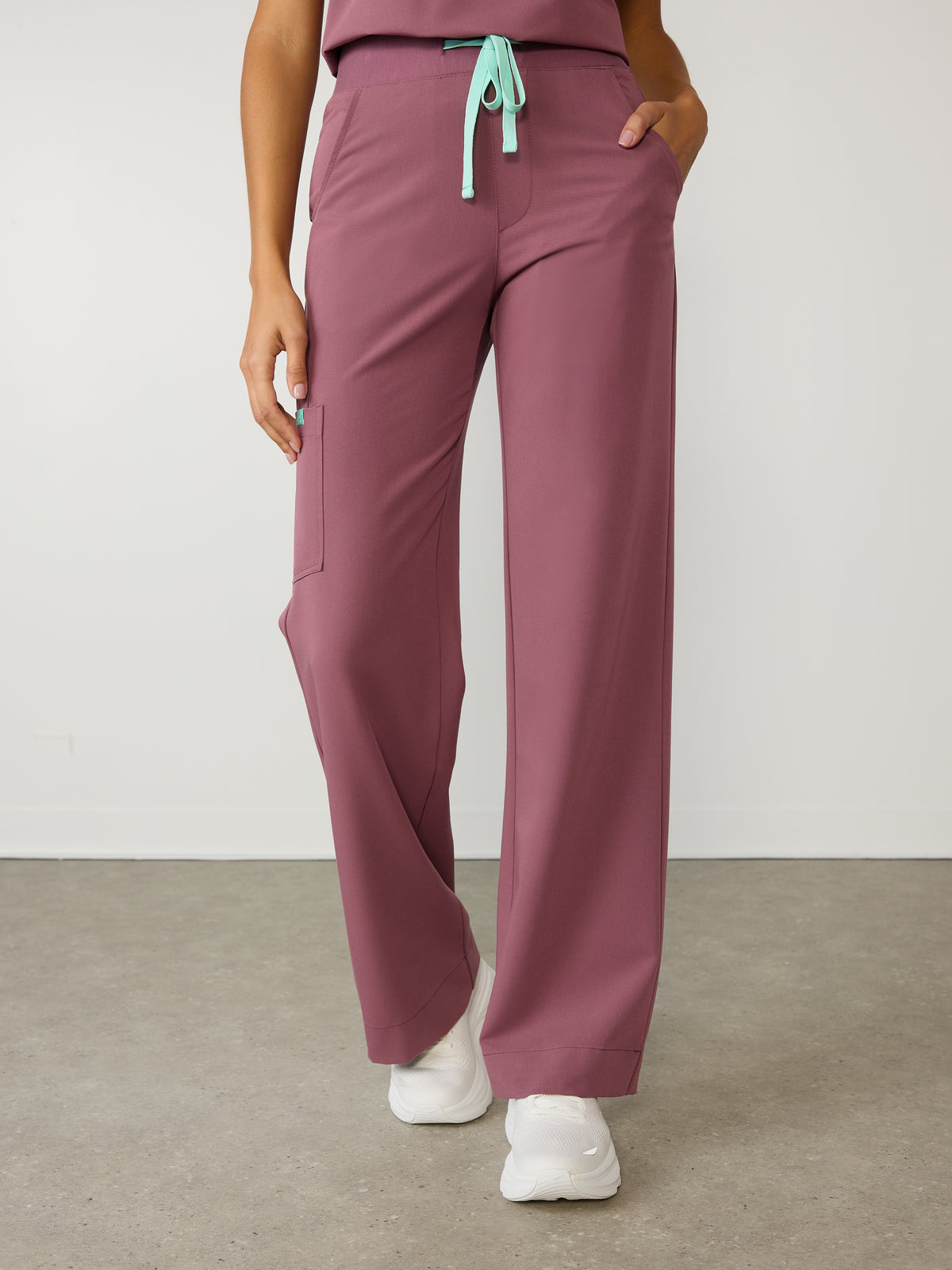 MILA RE-GARDE™ - ANTIQUE ROSE - Wide Leg Scrub Pants - SILVADUR™