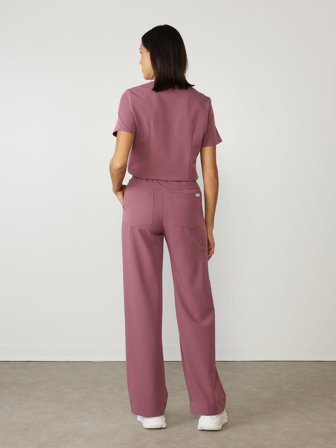 MILA RE-GARDE™ - ANTIQUE ROSE - Wide Leg Scrub Pants - SILVADUR™