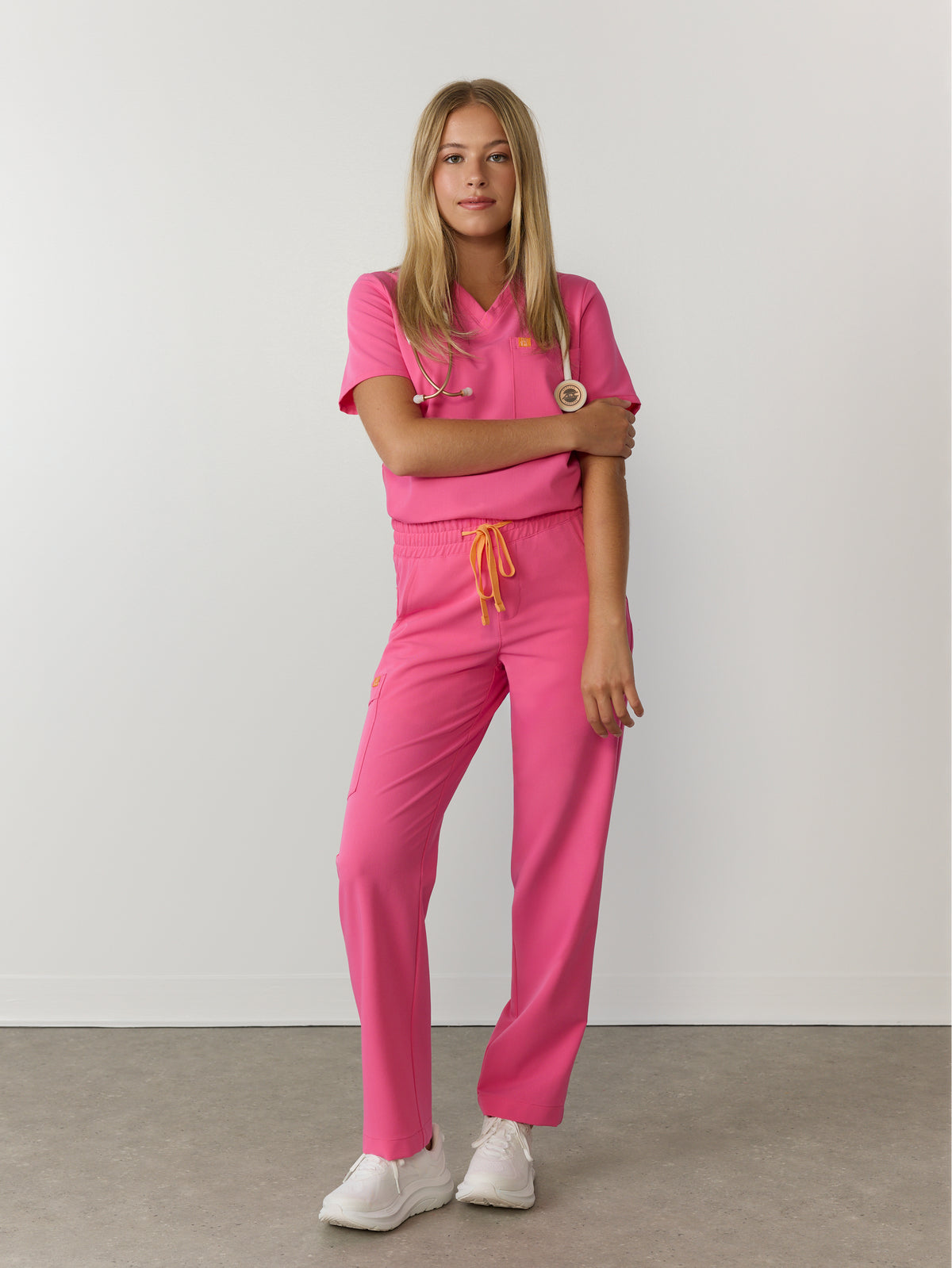 JULIETA RE-GARDE™ - SUNRISE PINK - Straight Cut Scrub Pants - SILVADUR™