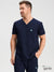 ZACK RE-GARDE™ - DARK BLUE - Three Pockets Men's Scrub Top - FINAL SALE