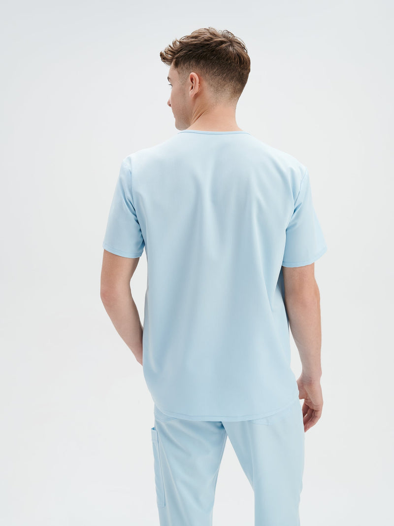 ZACK RE-GARDE™ - LIGHT BLUE - Three Pockets Men's Scrub Top