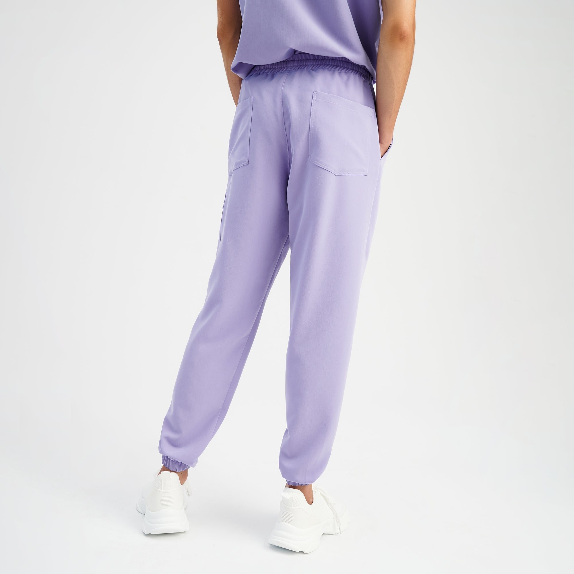 【GRAVER】Zipper Regic Purple Flower White Clip Jogger Pants WILLIAM RE-GARDE™ - LAVENDER - Men's Jogger Pants - FINAL