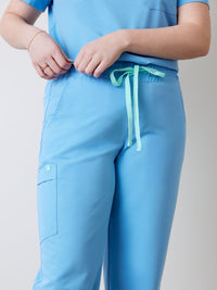 JULIETA RE-GARDE™ - CLASSIC BLUE - Straight Cut Scrub Pants - SILVADUR™