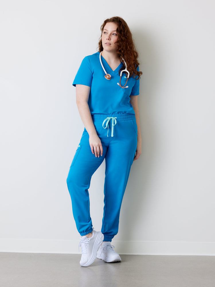 ROSIE RE-GARDE™ - AZURE BLUE - Jogger Scrub Pants - Final Sale