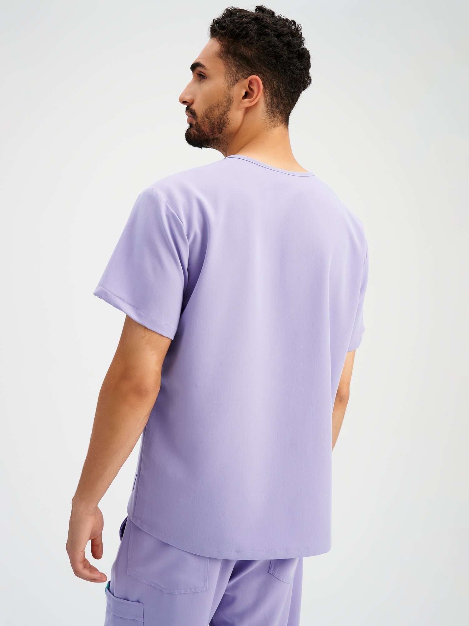 ZACK RE-GARDE™ - LAVANDA - Blusa médica de tres bolsillos para hombre - VENTA FINAL
