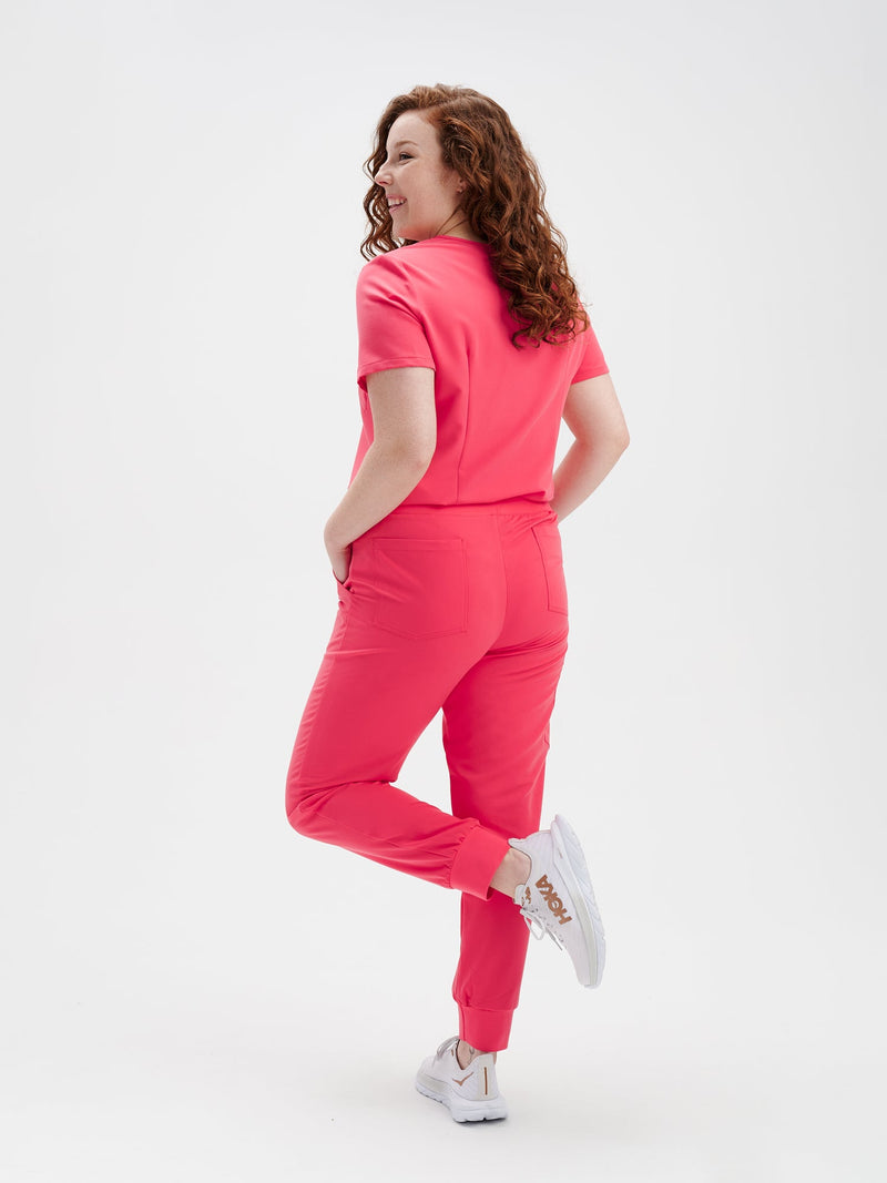 DEMI RE-GARDE™ - FLAMINGO PINK - Jogger Scrub Pants - FINAL SALE