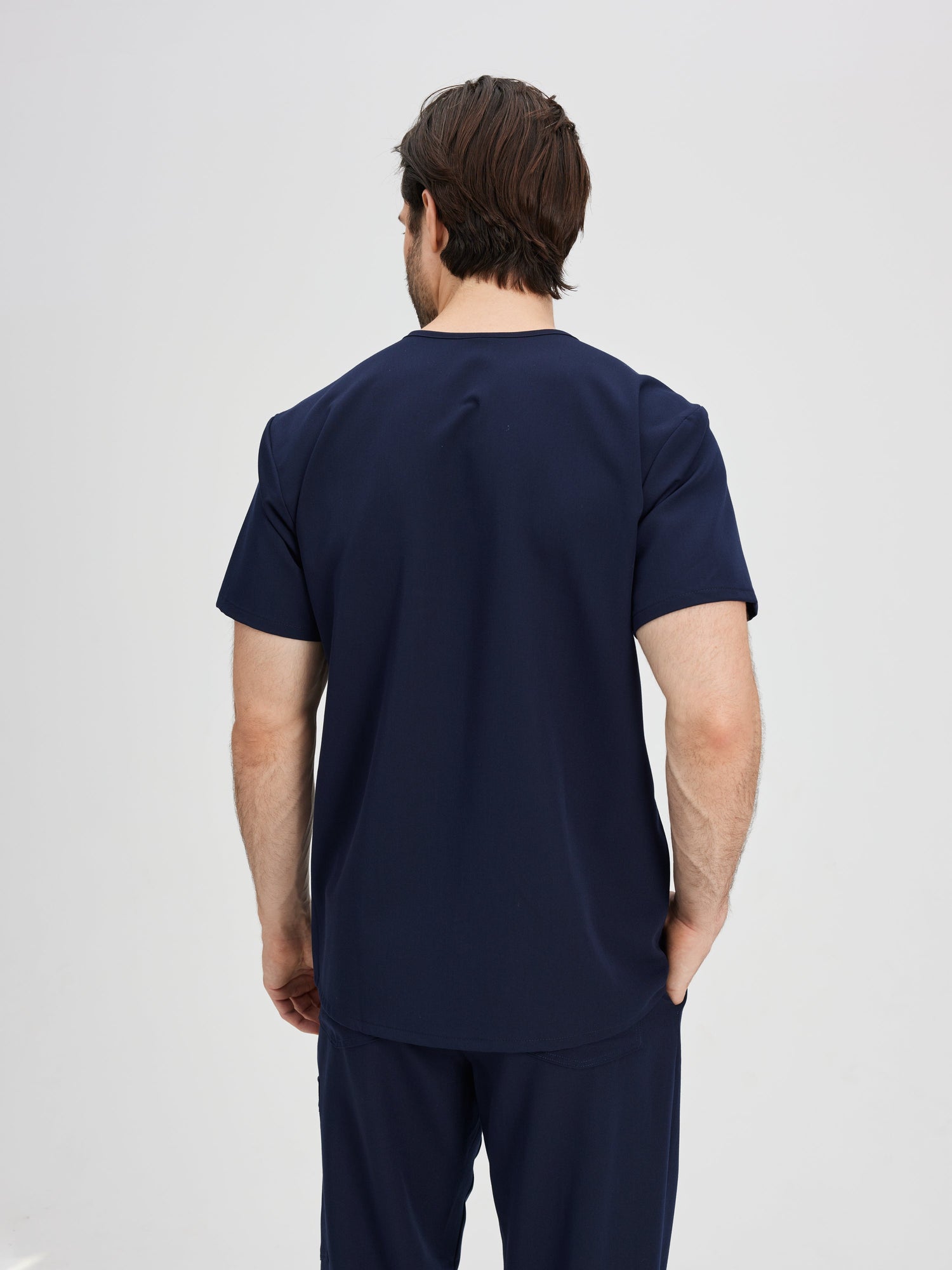LOGAN RE-GARDE™ - NAVY - One Pocket Men's Scrub Top - Final Sale