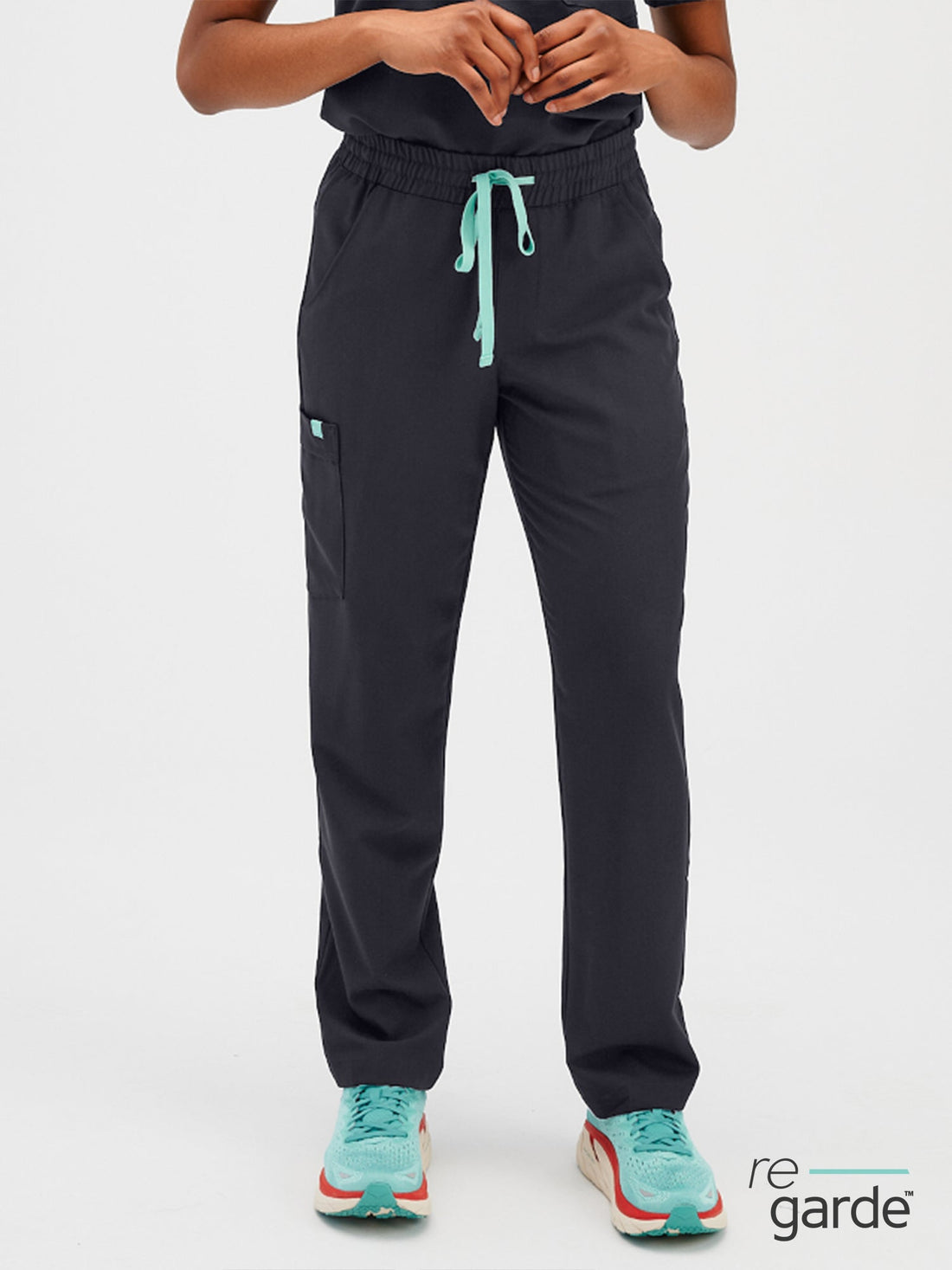 JULIETA RE-GARDE™ - CHARCOAL - Straight Cut Scrub Pants - SILVADUR™