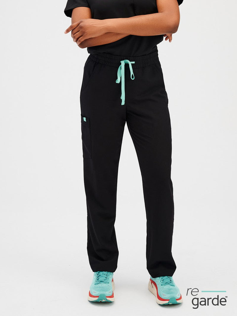 JULIETA RE-GARDE™ - MIDNIGHT BLACK - Straight Cut Scrub Pants - FINAL SALE